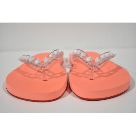 Christian Louboutin Loubi Flip Spikes Donna Flat Drag Thong Flip Flop Sandal 38 - Picture 5 of 12